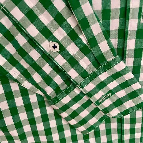 J.Crew Kelley Green and White Checked Shirt - Picture 8 of 9